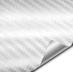 VViViD+ premium carbon fiber wrap white front view showing sleek, durable finish for fleet branding