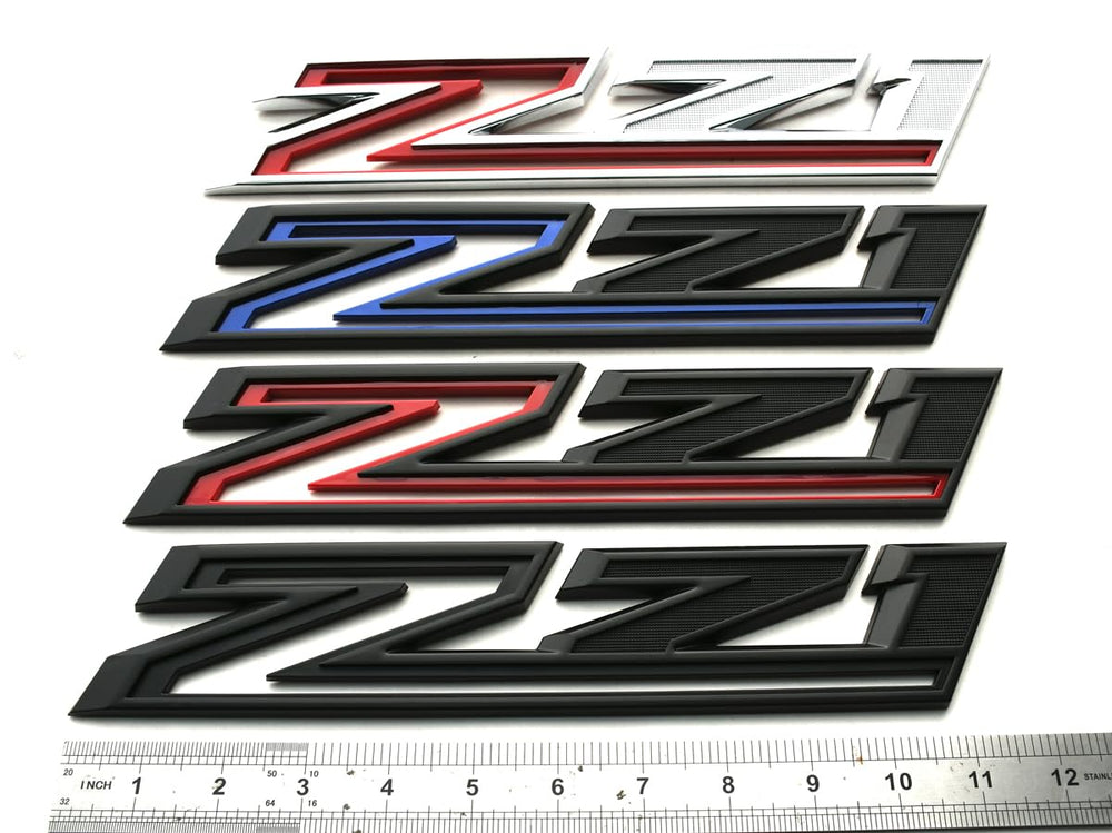 Two-pack Z71 badges for Silverado, ideal for paired branding on both ends.
