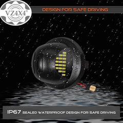 VZ4X4 license plate light fits Ford F-Series and similar models.