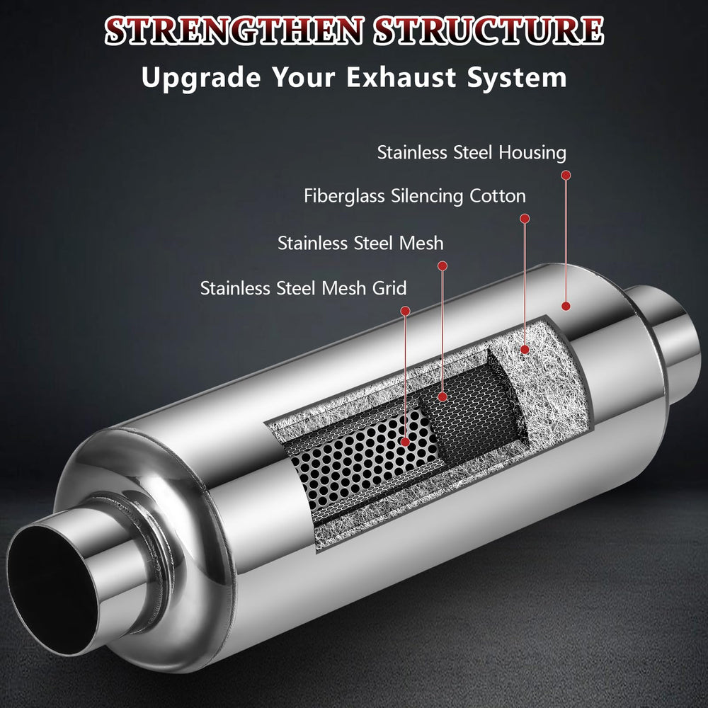 Wabuiltown straight-through design enhances exhaust flow and performance.