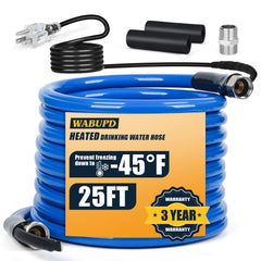 WABUPD heated water hose exterior view ready for cold RV seasons