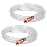 Wadoy self-priming siphon hose kit shows 6ft transfer reach for fuels and water.