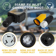 Wadoy weatherproof boot with locking ring protects outdoor connections