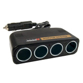 Wagan 4-Way Socket Output ensures four devices power on the road