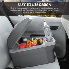 Wagan EL6214 fits front console or back seat for versatile placement