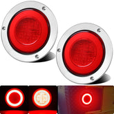 WahMOTOTin 4in round LED halo brake light boosts trailer visibility for safer stops.