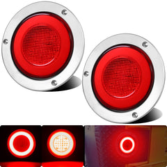 WahMOTOTin 4in round LED halo brake light boosts trailer visibility for safer stops.