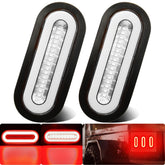 WahMOTOTin clear lens oval halo LED 6in light set improves trailer visibility