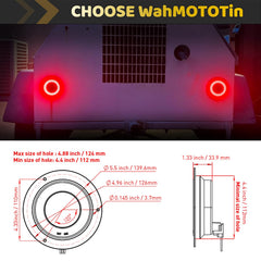 WahMOTOTin 12V DC truck and trailer light set with easy wiring harness.