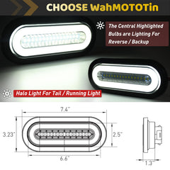 WahMOTOTin 12V truck trailer tail light 6-inch for durable DC12V use