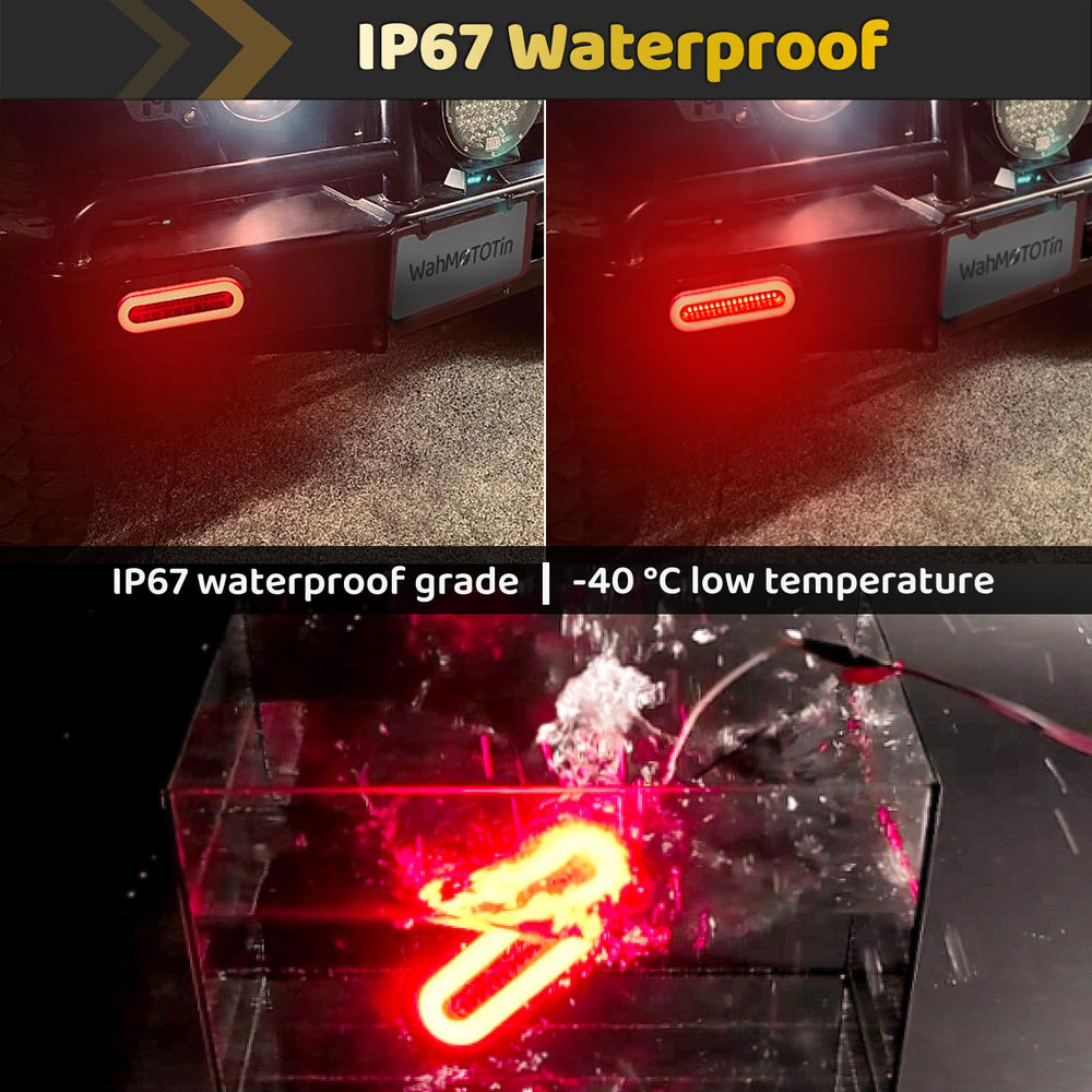 WahMOTOTin LED tail light suited for boats, trucks, and RVs with reliable DC 12V power