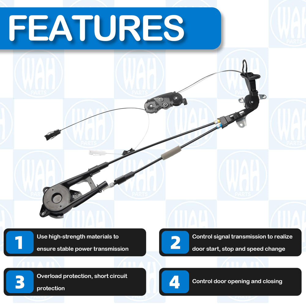 Wahparts Sienna left sliding door cable assembly with OEM-like fit.