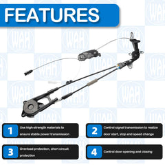 Wahparts Sienna left sliding door cable assembly with OEM-like fit.