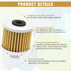 Wai Danie oil filter fitment YX/ZS image shows broad compatibility for small bikes.