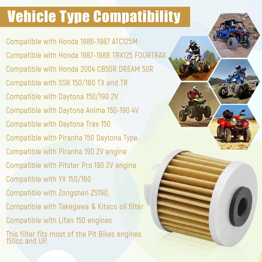 Wai Danie oil filter Honda replacement image matches 15412-HB6-003 specification.