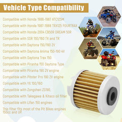 Wai Danie oil filter Honda replacement image matches 15412-HB6-003 specification.