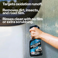 Walex remover being sprayed on RV exterior for easy cleaning and stain removal