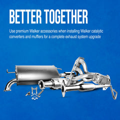 Walker flex-lock construction shown dampening vibrations in exhaust system.