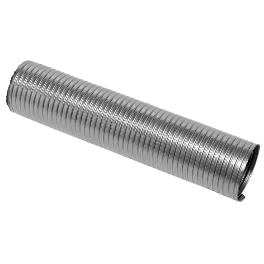 Walker heavy-duty flex pipe inlet 4in showing durable galvanized steel construction and vibration dampening.