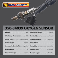 Walker Products 350-34039 oxygen sensor installed on exhaust system