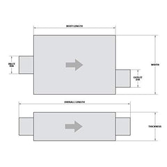 Walker SoundFX 18568 2.25-inch inlet for precise fit and quick replacement.