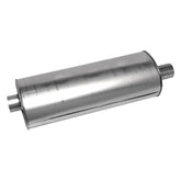 Walker SoundFX 18823 muffler front view showing direct-fit design for Silverado