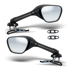 Waltyotur black smoke rear view mirror with turn signal for GSXR enhances visibility and style