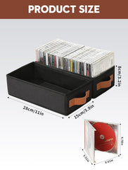 Wanapure CD Storage Boxes foldable design for flat storage when not in use.