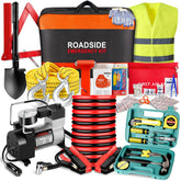 Wanderblooms car emergency kit contents organized for quick roadside readiness