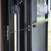 WanDwel closer main body mounted near hinge for smooth self-closing action.