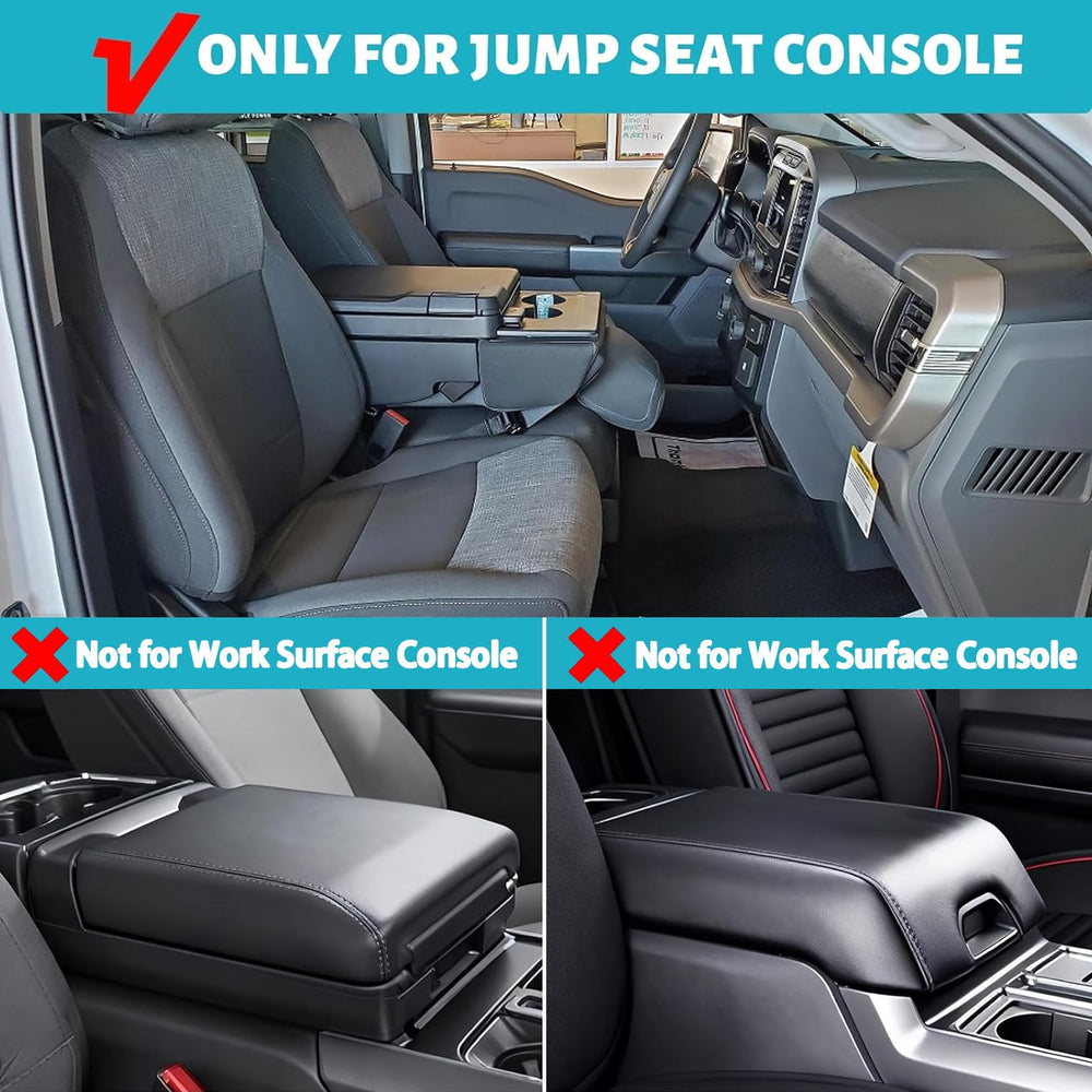 wangzhij headrest tray replacement keeps essentials organized on Ford jump seats