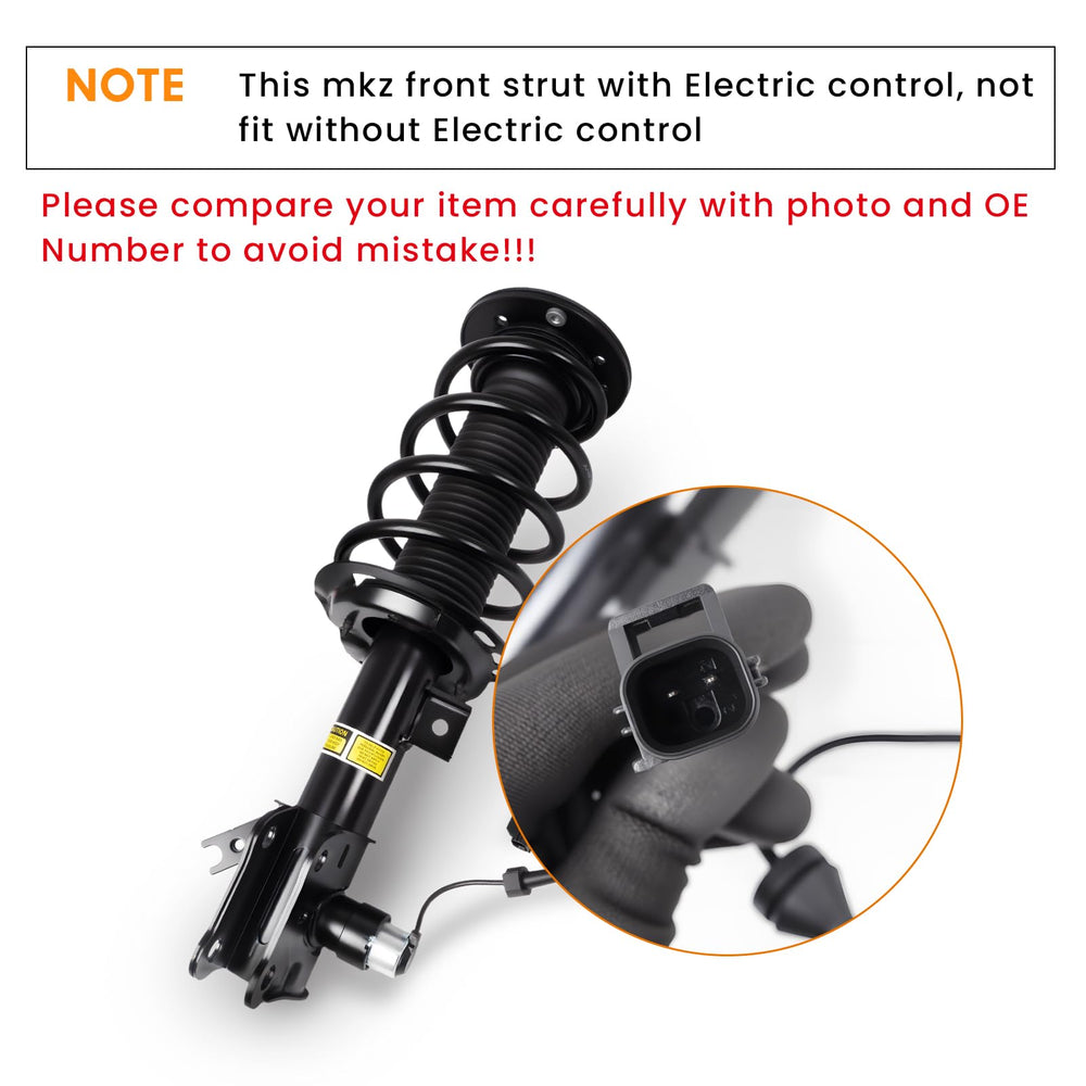 WANKECAR left front strut reference numbers verified for correct replacement pairing.