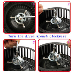 WANLIAN wind wheel puller; compact hand tool for short-stem motors.