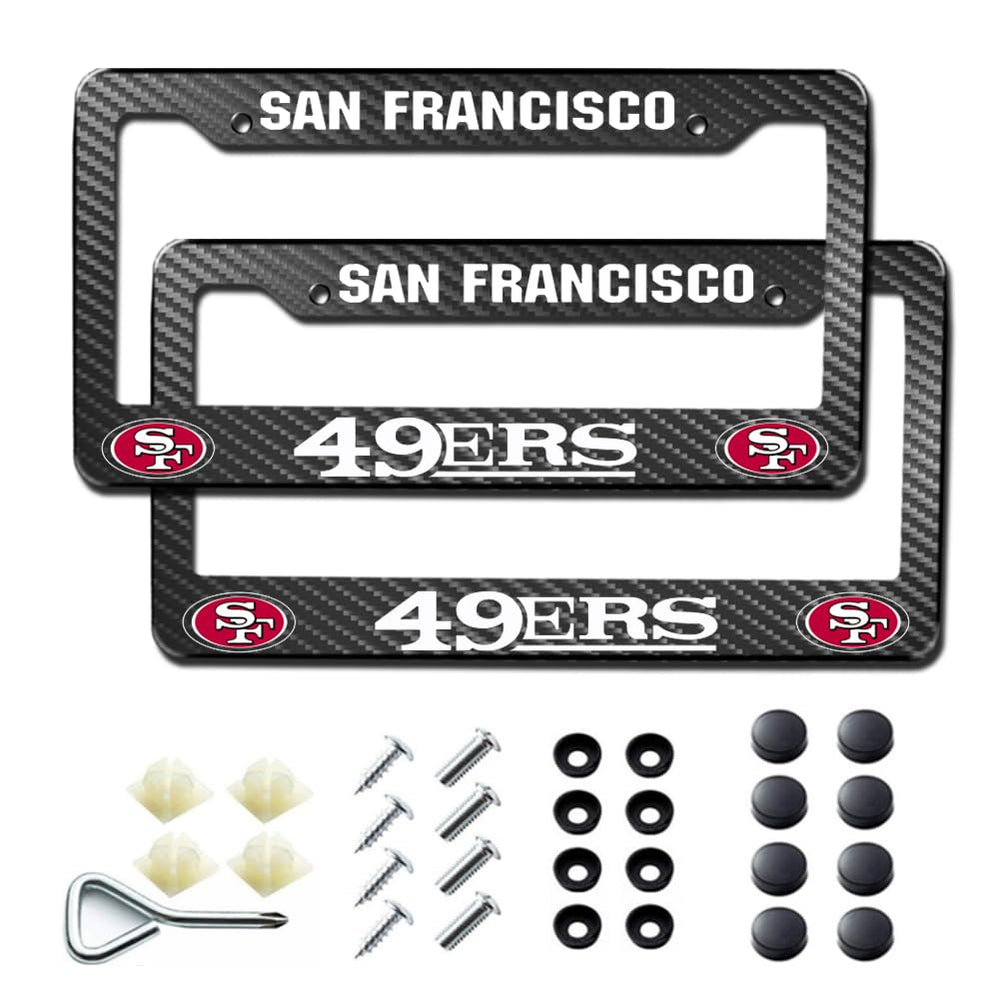 WANRELE aluminum license plate frames — front view highlights sturdy, corrosion-resistant construction.