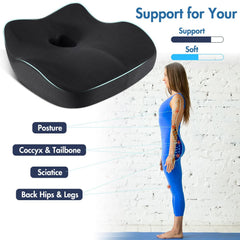 Wantell non-slip base and breathable mesh cover keep the cushion in place.