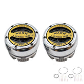 WARN 20990 premium manual locking hub dial close-up highlights durable zinc-aluminum construction