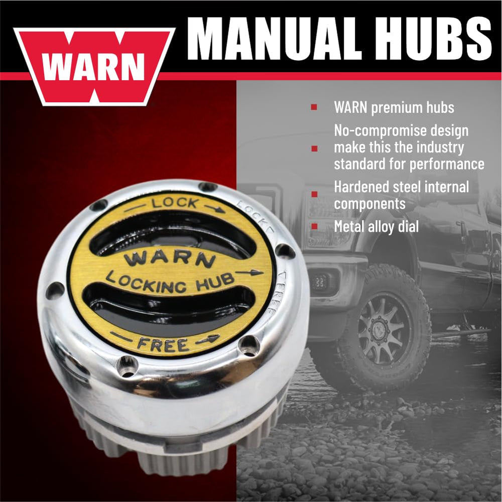 WARN 20990 zinc-aluminum dial seals keep contaminants out during off-road use
