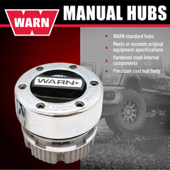 WARN 9790 precision cast hub body for durable, balanced performance.