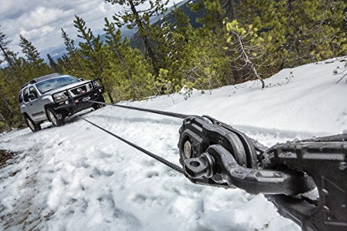 WARN Epic Snatch Block side view highlights durable coating and weather resistance.