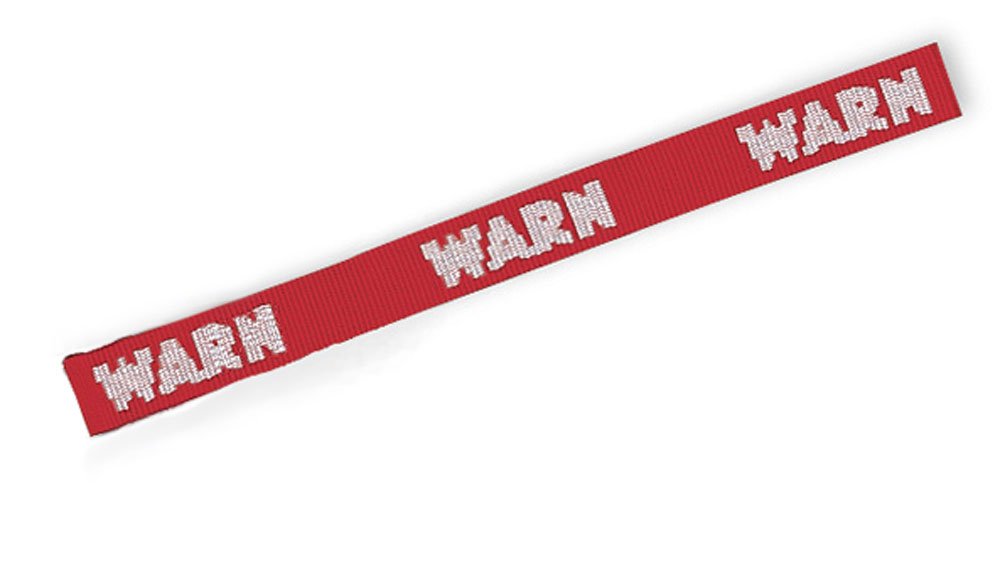 WARN 69645 Hook Strap red nylon imprinted design for quick identification and grip