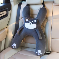 WASTROYAL Panda car pillow front view with cute design