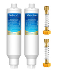Waterdrop RV inline filter assembly showing quick, tool-free hookup for clean water.
