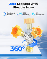 Waterdrop RV inline filter uses KDF and GAC technology for cleaner water.