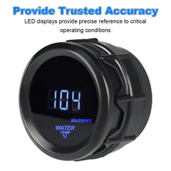 WaterWICH 52mm diameter gauge fits many dashboards for reliable readings