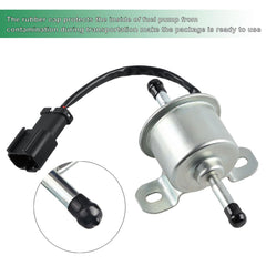 WATERWICH fuel pump with 1/8 in-27 inlet attachment, precise fit for Kubota models.