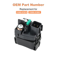 WATERWICH starter solenoid relay packaging highlights easy install design for fast upgrades.