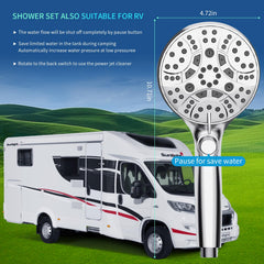Watfigby RV shower head holder demonstrates easy mounting options for secure, adjustable placement.