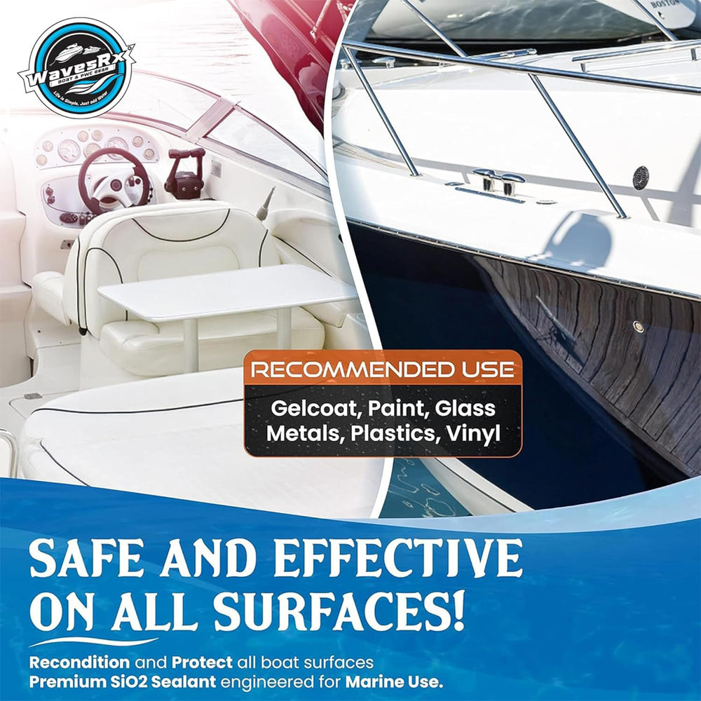 WavesRx AquaShield+ eco-friendly, biodegradable formula label indicating safety