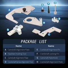 WAYCOJOY camshaft timing tool kit laid out with ready-to-use components