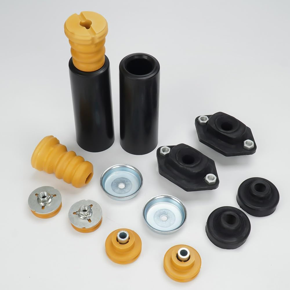 WayJun rear shock mount kit components arranged for installation convenience
